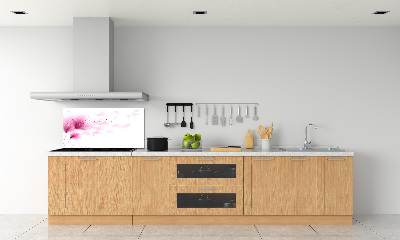 Spatscherm keuken Roze bloem