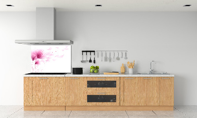 Spatscherm keuken Roze bloem