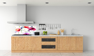 Achterwand keuken Klaprozen