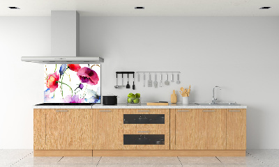 Achterwand keuken Klaprozen
