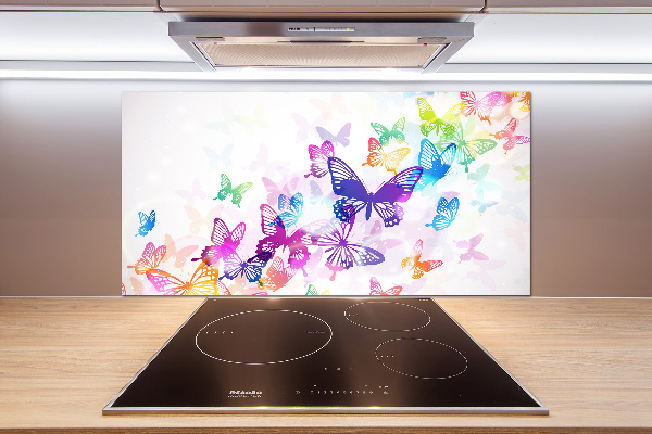 Achterwand keuken Kleurrijke vlinders