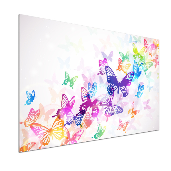 Achterwand keuken Kleurrijke vlinders