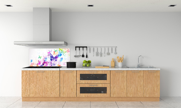 Achterwand keuken Kleurrijke vlinders