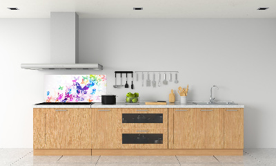 Achterwand keuken Kleurrijke vlinders