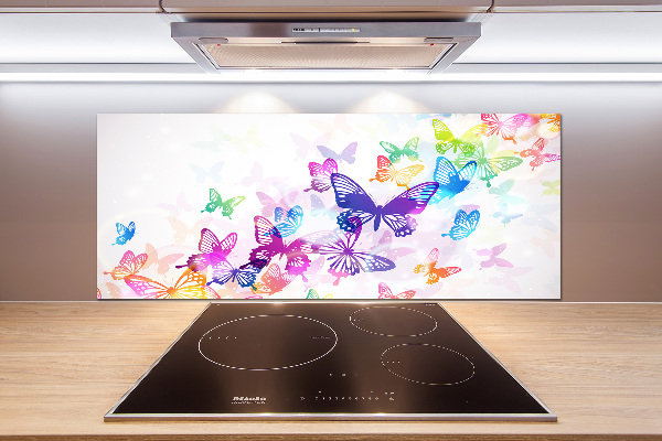 Achterwand keuken Kleurrijke vlinders