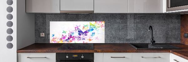 Achterwand keuken Kleurrijke vlinders