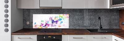 Achterwand keuken Kleurrijke vlinders
