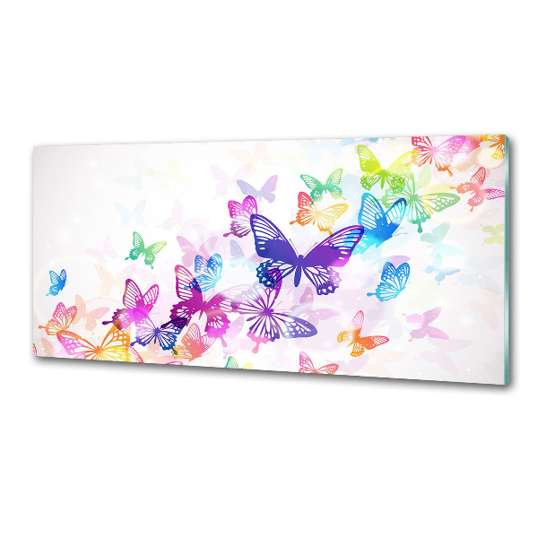 Achterwand keuken Kleurrijke vlinders