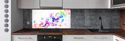 Achterwand keuken Kleurrijke vlinders