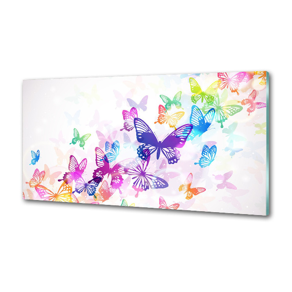 Achterwand keuken Kleurrijke vlinders