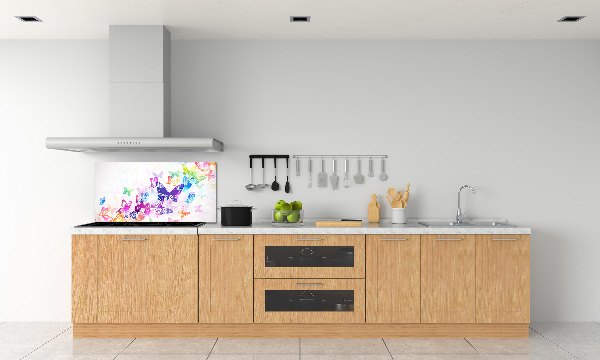 Achterwand keuken Kleurrijke vlinders