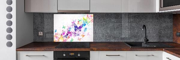Achterwand keuken Kleurrijke vlinders