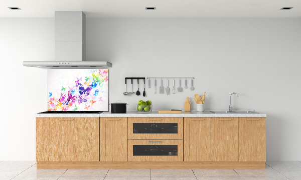 Achterwand keuken Kleurrijke vlinders