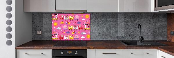 Spatplaat keuken Dieren in de trein