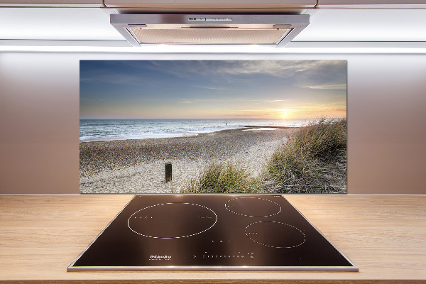 Spatscherm keuken Zonsondergang en duinen