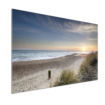 Spatscherm keuken Zonsondergang en duinen