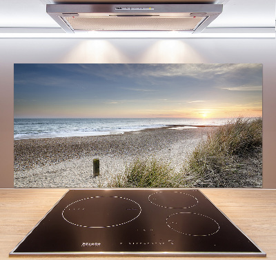 Spatscherm keuken Zonsondergang en duinen