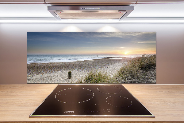 Spatscherm keuken Zonsondergang en duinen
