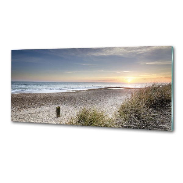 Spatscherm keuken Zonsondergang en duinen