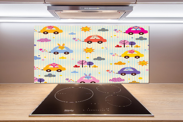 Keuken achterwand Speelgoedauto's