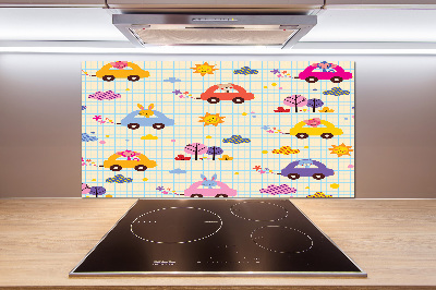 Keuken achterwand Speelgoedauto's