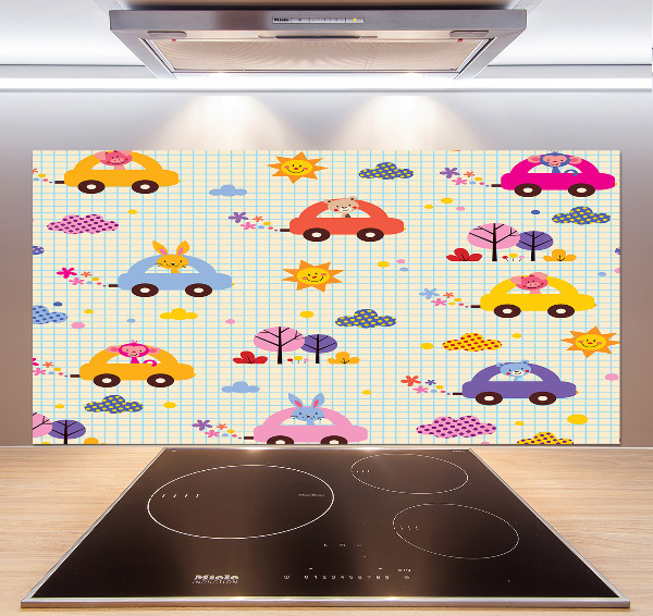 Keuken achterwand Speelgoedauto's