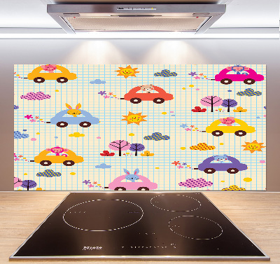 Keuken achterwand Speelgoedauto's