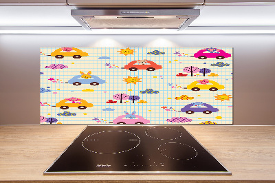 Keuken achterwand Speelgoedauto's