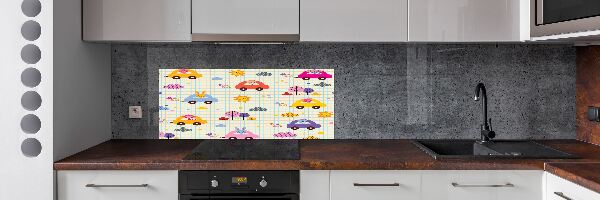 Keuken achterwand Speelgoedauto's