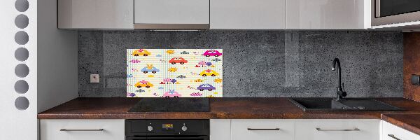Keuken achterwand Speelgoedauto's