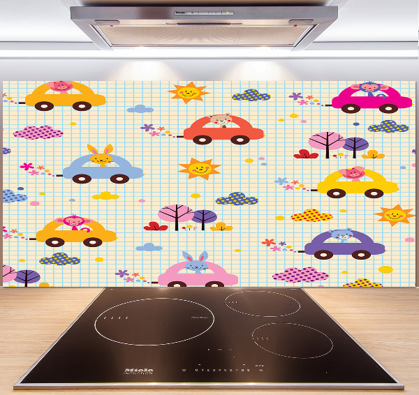 Keuken achterwand Speelgoedauto's