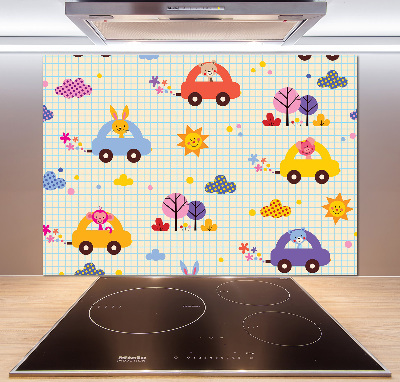 Keuken achterwand Speelgoedauto's