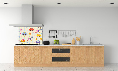 Keuken achterwand Speelgoedauto's