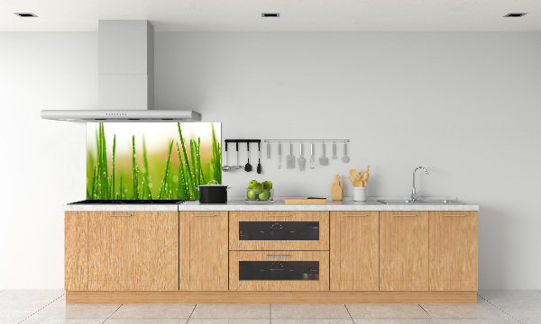 Panel szklany do kuchni Trawa