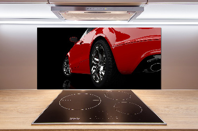 Spatplaat keuken Rode auto