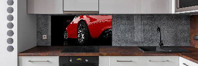 Spatplaat keuken Rode auto