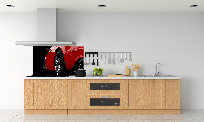 Spatplaat keuken Rode auto