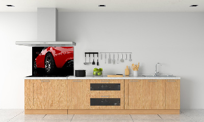 Spatplaat keuken Rode auto