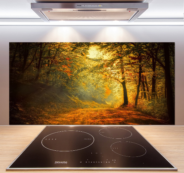 Achterwand keuken Bos in de herfst