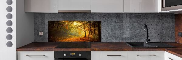 Achterwand keuken Bos in de herfst
