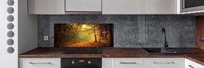 Achterwand keuken Bos in de herfst