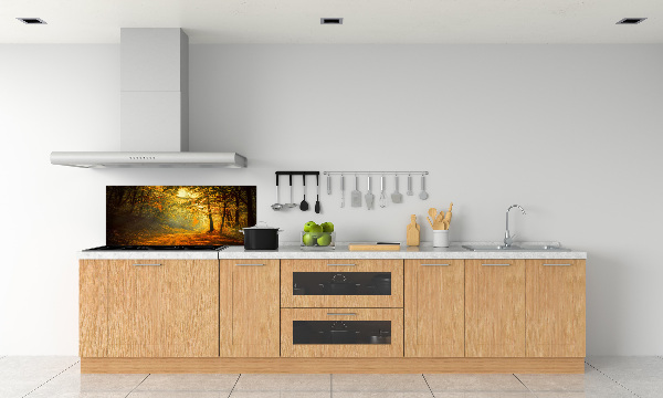 Achterwand keuken Bos in de herfst