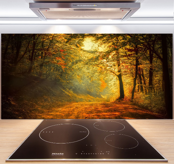Achterwand keuken Bos in de herfst