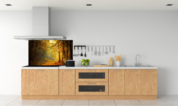 Achterwand keuken Bos in de herfst