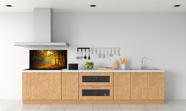 Achterwand keuken Bos in de herfst