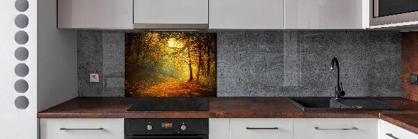 Achterwand keuken Bos in de herfst