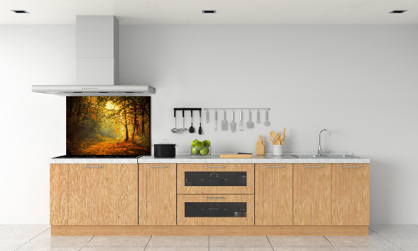 Achterwand keuken Bos in de herfst
