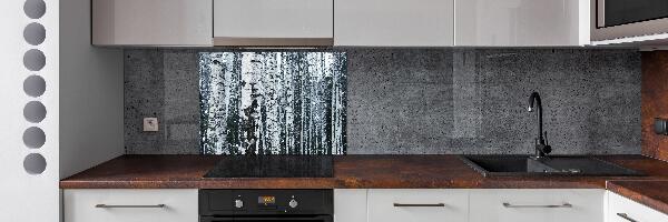Glazen achterwand keuken Berkenbomen