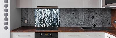 Glazen achterwand keuken Berkenbomen