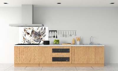 Spatplaat keuken Uil